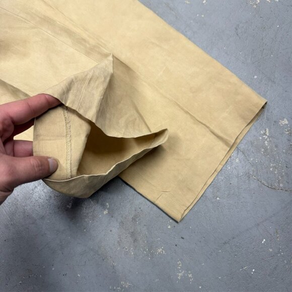 Vintage Polo Ralph Lauren Linen Silk Trousers Beige Pants 36x30 - Picture 8 of 11